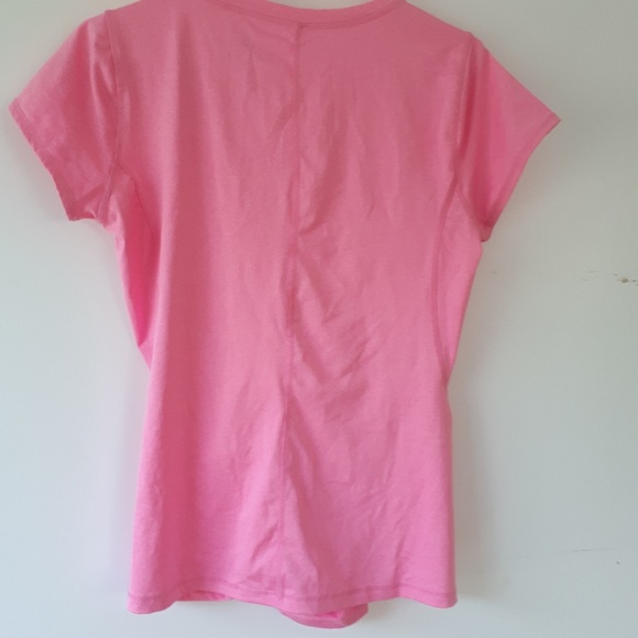 90 Degree Bubble Gum Pink Rouched Tee Sz L - Picture 2 of 5